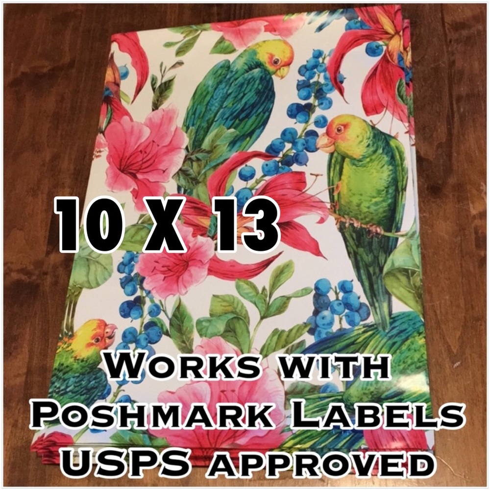 50 10X13 Poly Mailers Tropical Parrot Bird PRICE IS FIRM - Picture 5 of 10